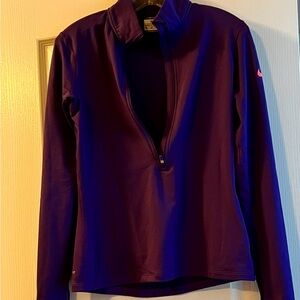 Nike Women's Deep Purple Half-Zip Sweatshirt Pullover